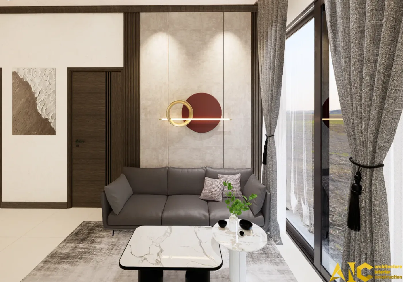 Thiết kế thi công căn hộ 2 phòng ngủ