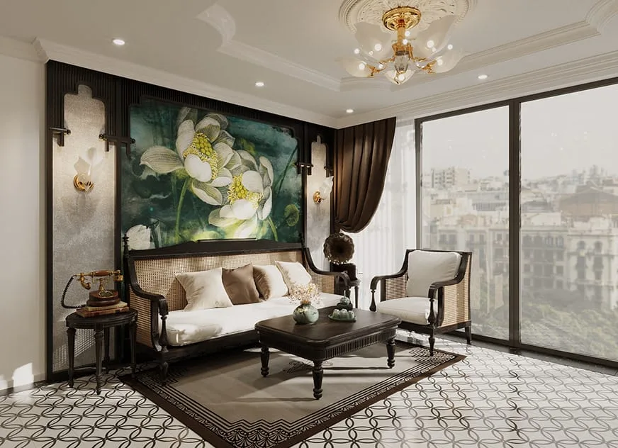 Căn hộ chung cư phong cách Indochine: 7 lưu ý chuẩn