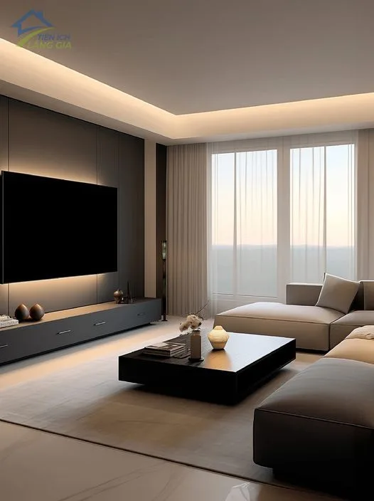 Nội thất tối giản với giải pháp lưu trữ tích hợp