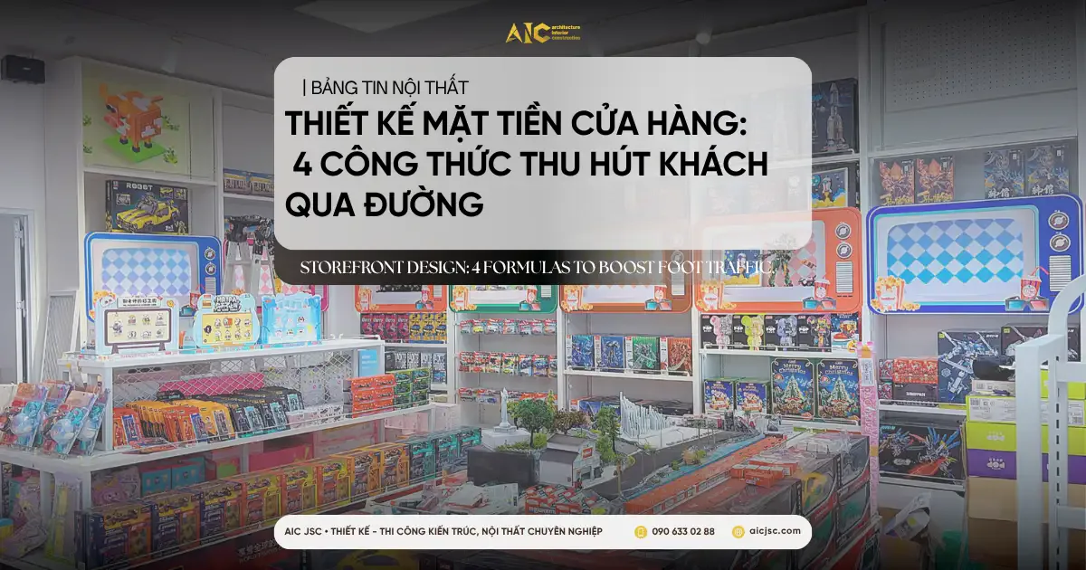 Thiết kế mặt tiền cửa hàng: biển hiệu, ánh sáng, trưng bày