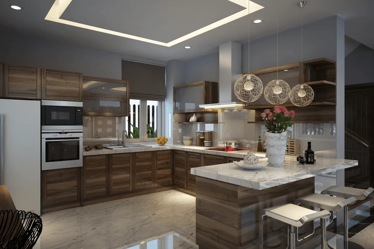 Cầu thang và giếng trời đưa ánh sáng xuống sâu các tầng nhà ống