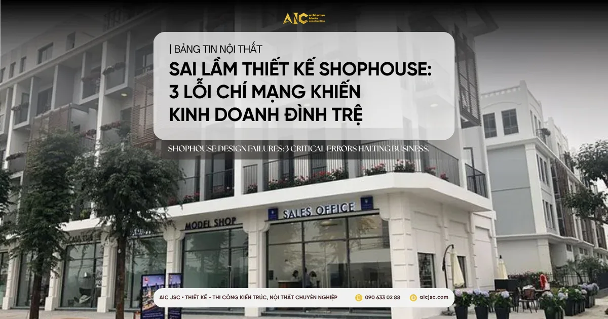 Thiết kế nội thất shophouse: 3 sai lầm thường gặp khi setup