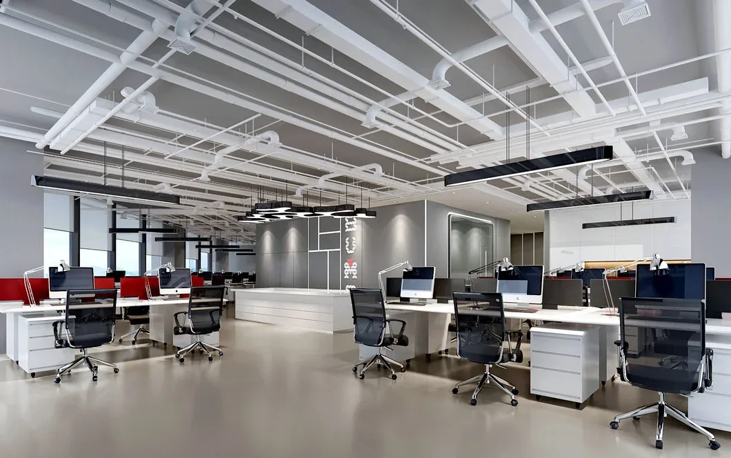 Cầu thang kim loại và không gian mở đặc trưng phong cách Industrial