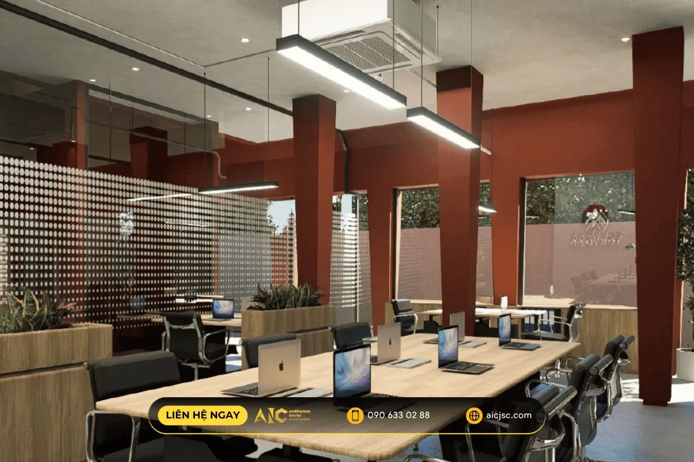 Thiết kế văn phòng hiện đại do AIC thực hiện