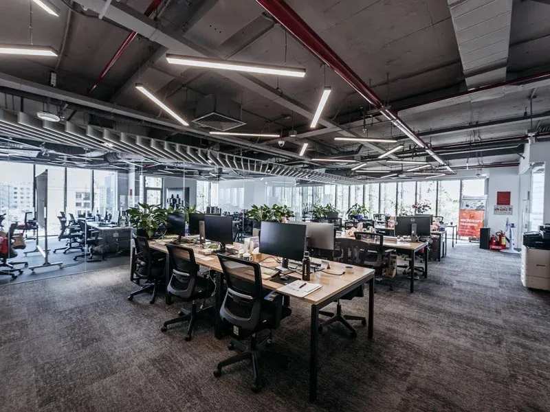 Không gian làm việc chung co-working với bố trí linh hoạt
