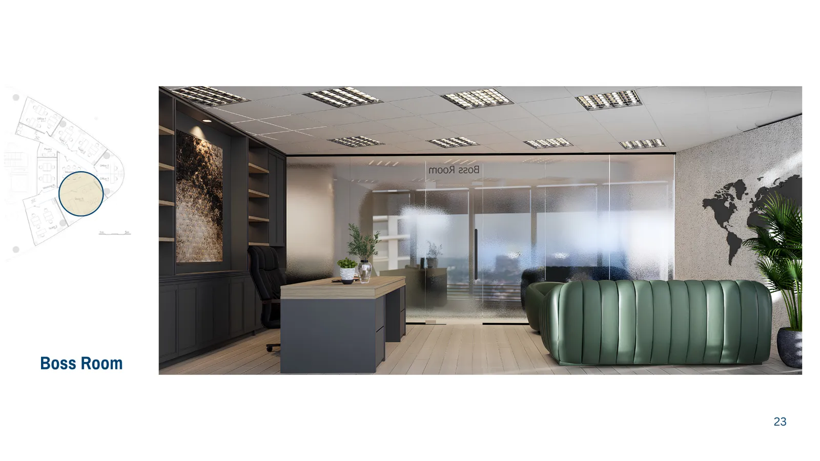 Văn phòng East Minerals — Bitexco T34 — phối cảnh thiết kế 3D 1