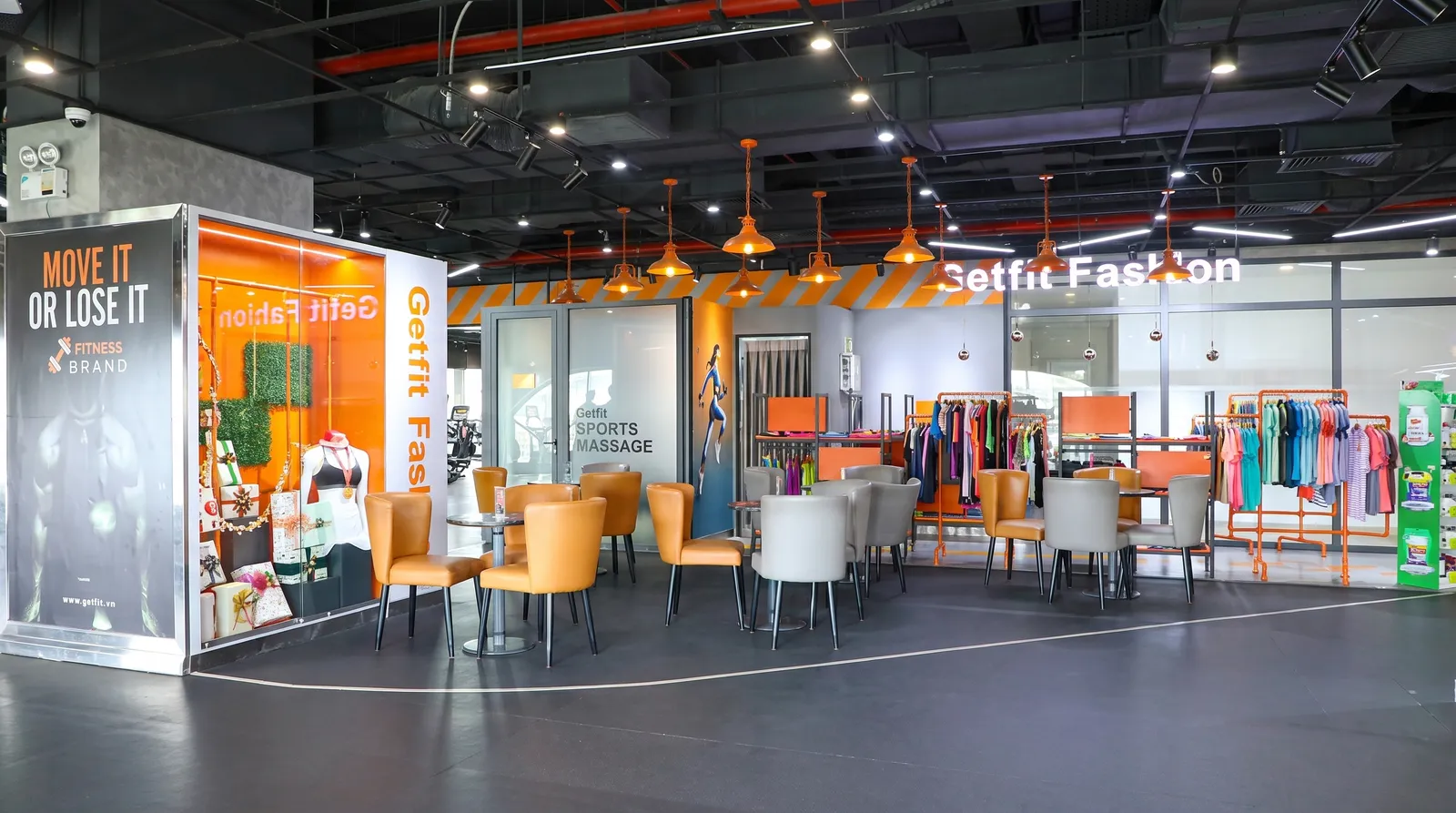 Thiết kế thi công phòng gym GetFit Oriental