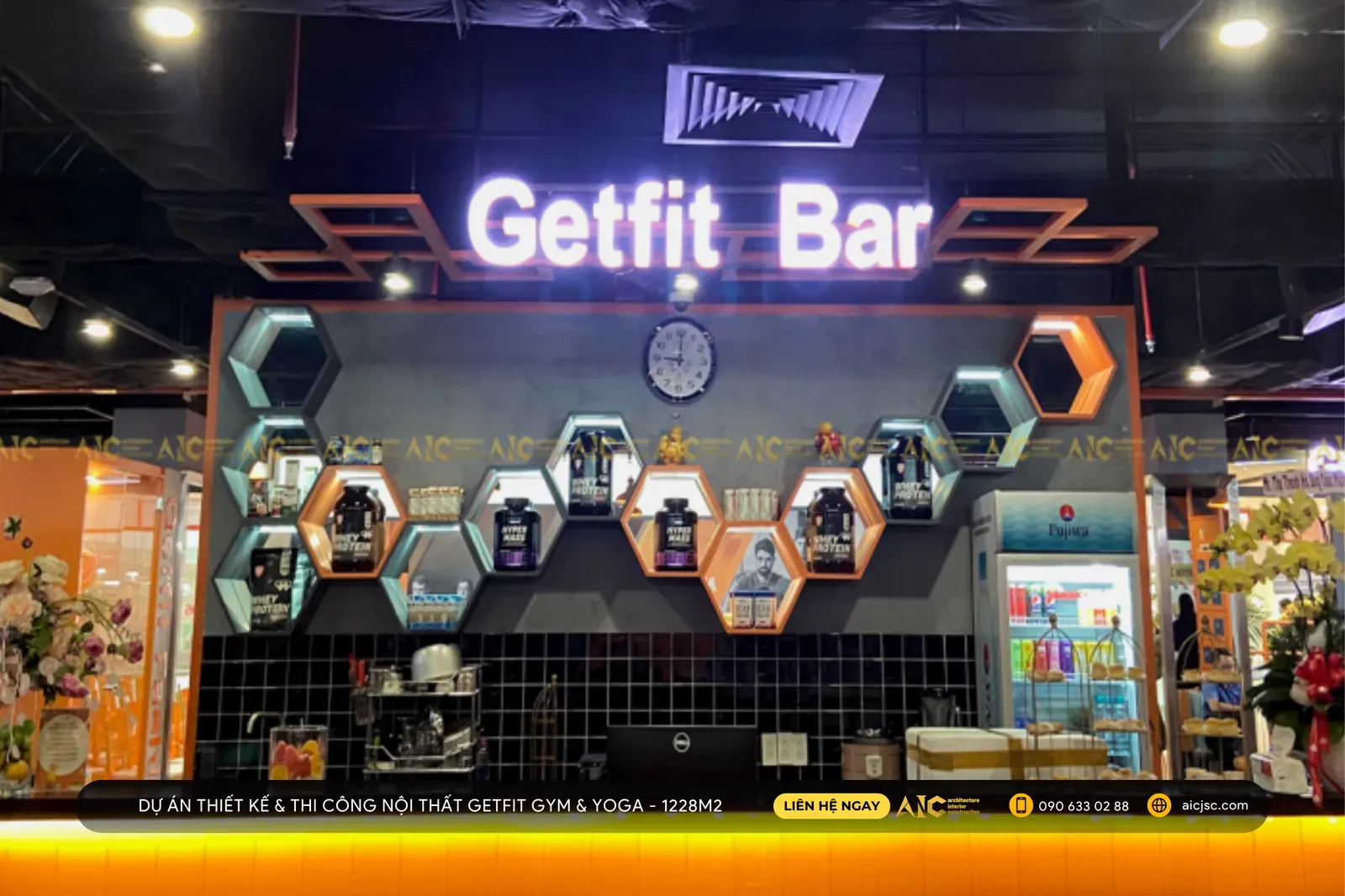 Thiết kế thi công phòng gym GetFit Oriental — phối cảnh thiết kế 3D 1
