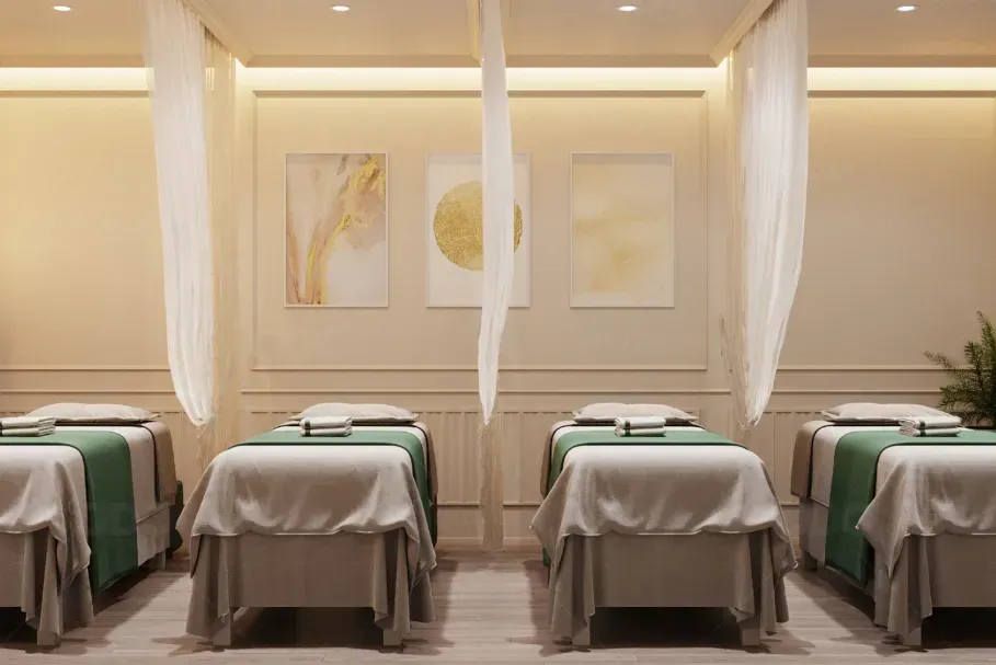 Thiết kế thi công spa GetFit Tân Phú — phối cảnh thiết kế 3D 4