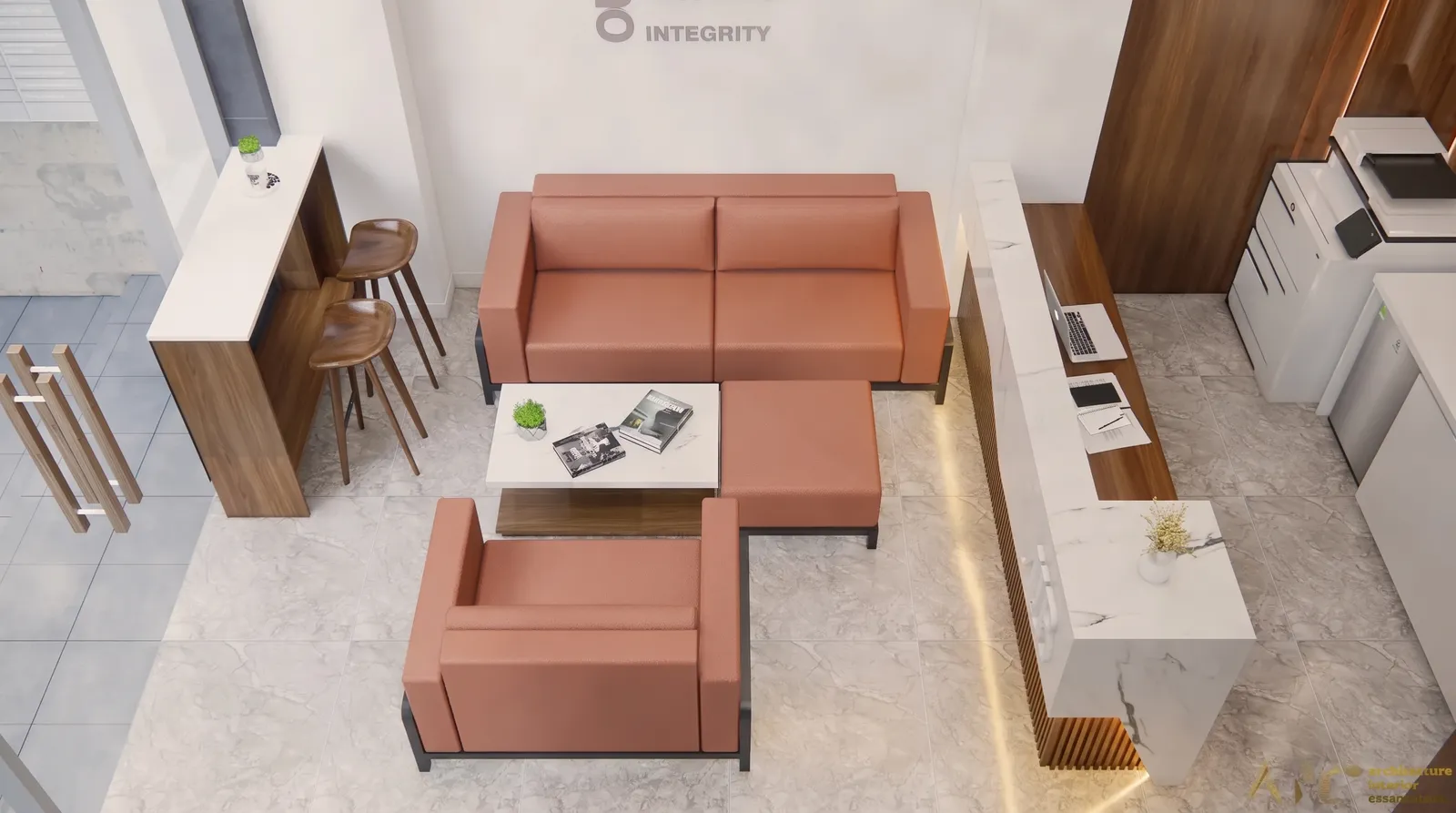 Thiết kế văn phòng trọn gói ALB - Quận Bình Thạnh — phối cảnh thiết kế 3D 6