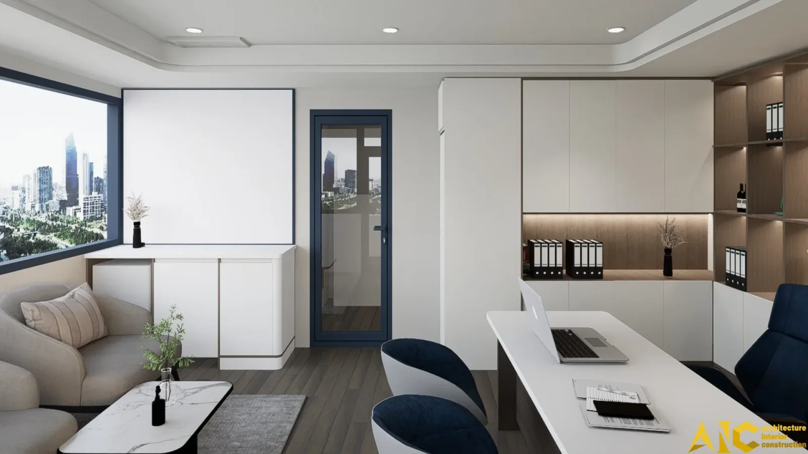 Thiết kế & Thi công Văn phòng ALB Chi nhánh 2 — phối cảnh thiết kế 3D 11