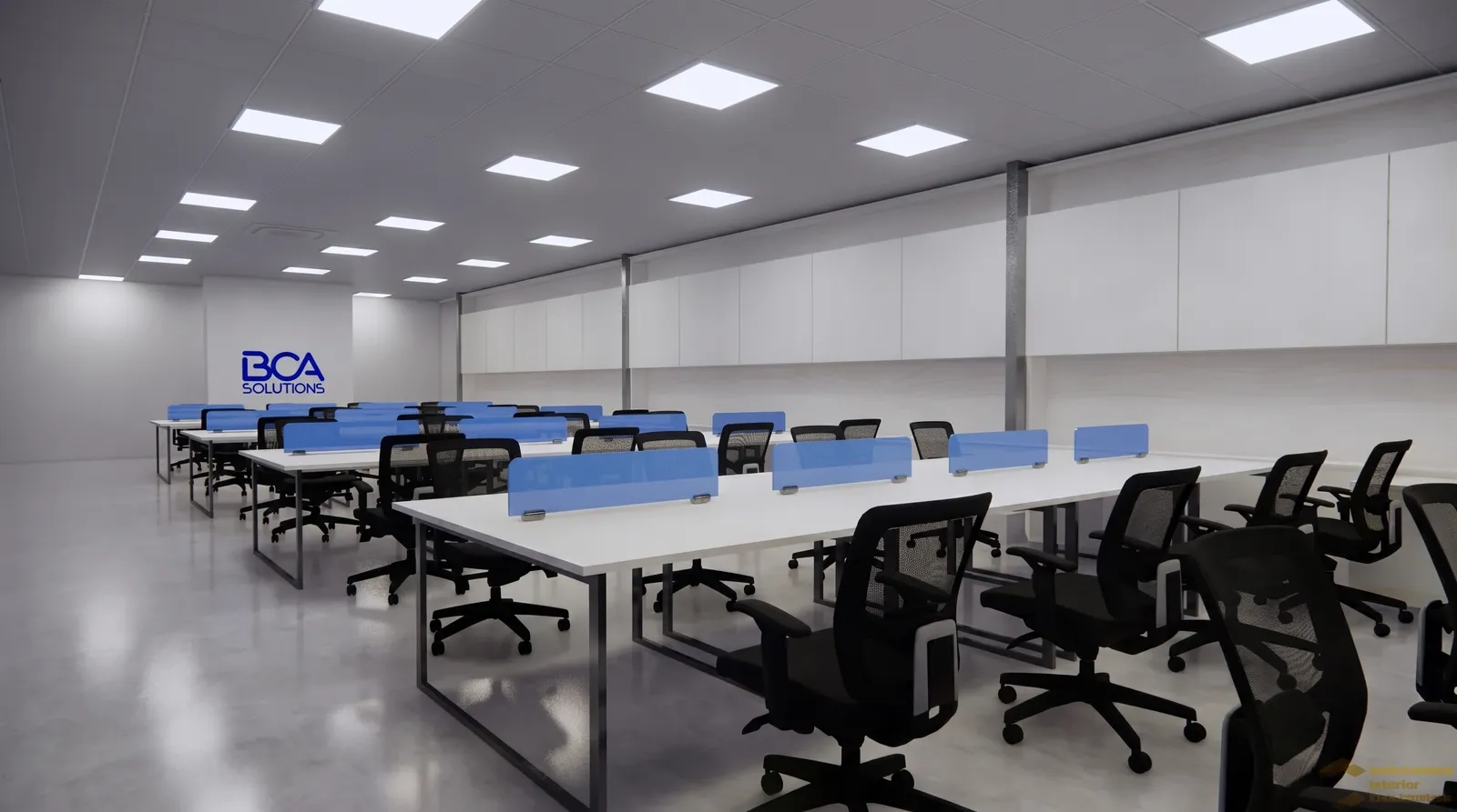 Thi công Kho kết hợp Văn phòng BCA Solutions — phối cảnh thiết kế 3D 5