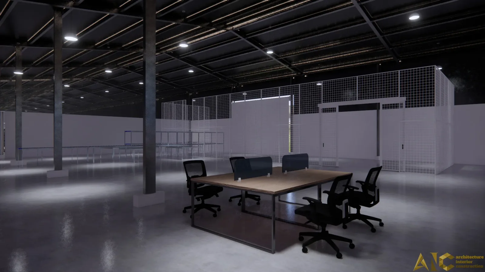 Thi công Kho kết hợp Văn phòng BCA Solutions — phối cảnh thiết kế 3D 8
