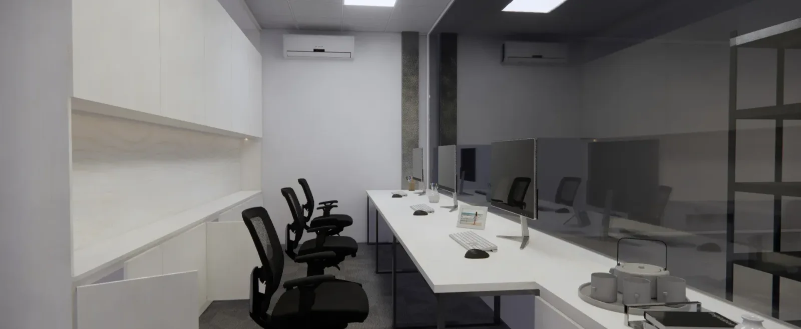Thi công Kho kết hợp Văn phòng BCA Solutions — phối cảnh thiết kế 3D 9