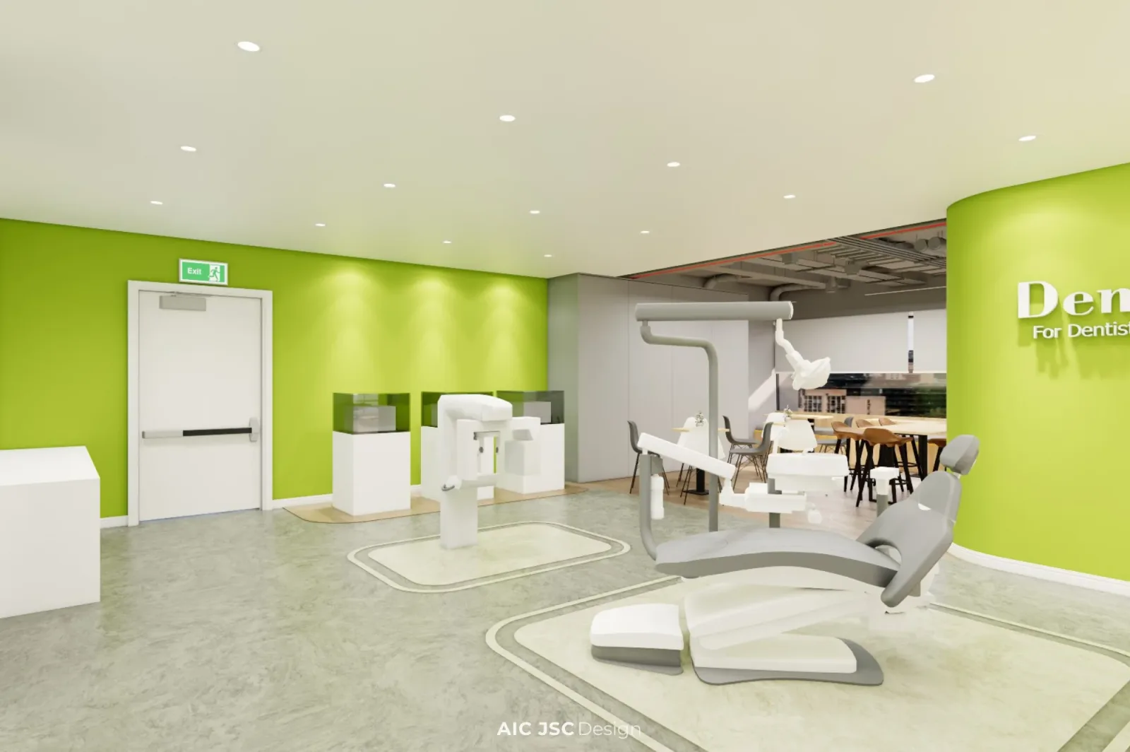 Thiết kế & Thi công Văn phòng Dentium Vietnam — phối cảnh thiết kế 3D 4