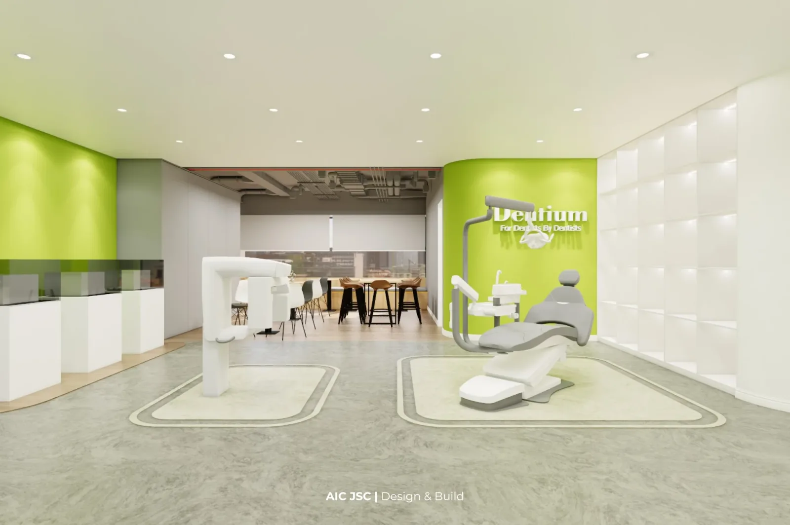 Thiết kế & Thi công Văn phòng Dentium Vietnam — phối cảnh thiết kế 3D 9
