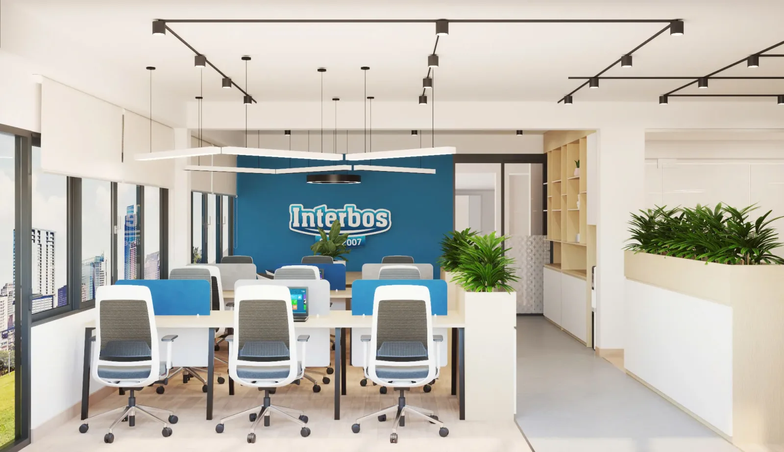 Thiết kế Văn phòng Interbos Tân Bình — phối cảnh thiết kế 3D 11