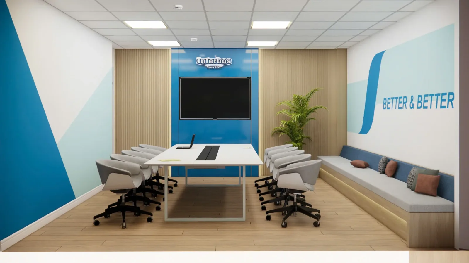 Thiết kế Văn phòng Interbos Tân Bình — phối cảnh thiết kế 3D 15