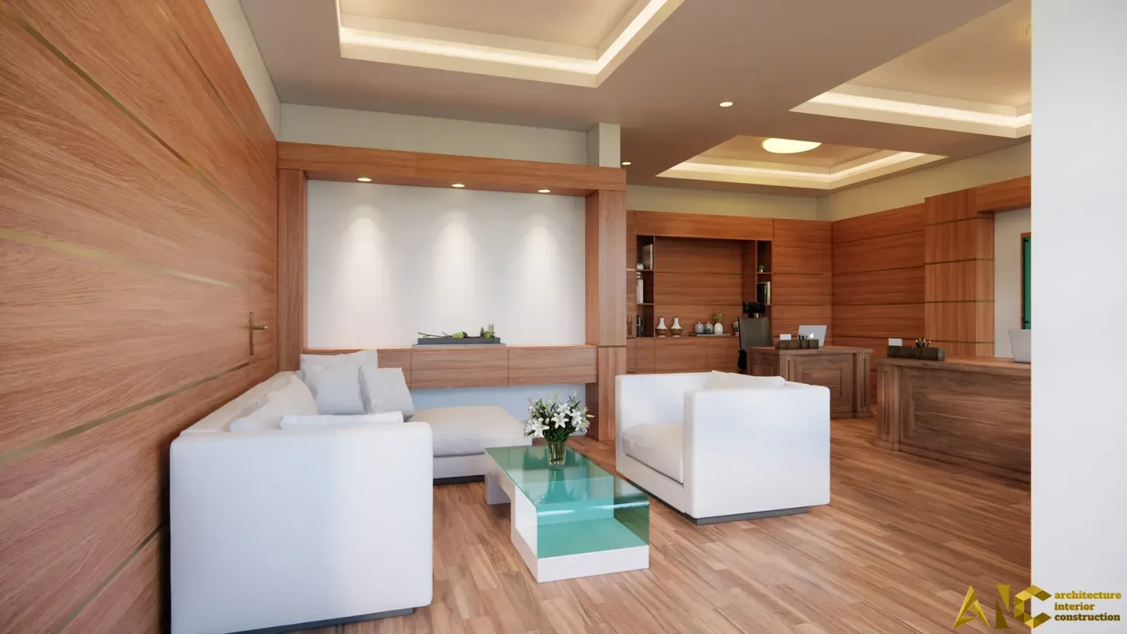 Thiết kế Văn phòng NAHY Gò Vấp — phối cảnh thiết kế 3D 3