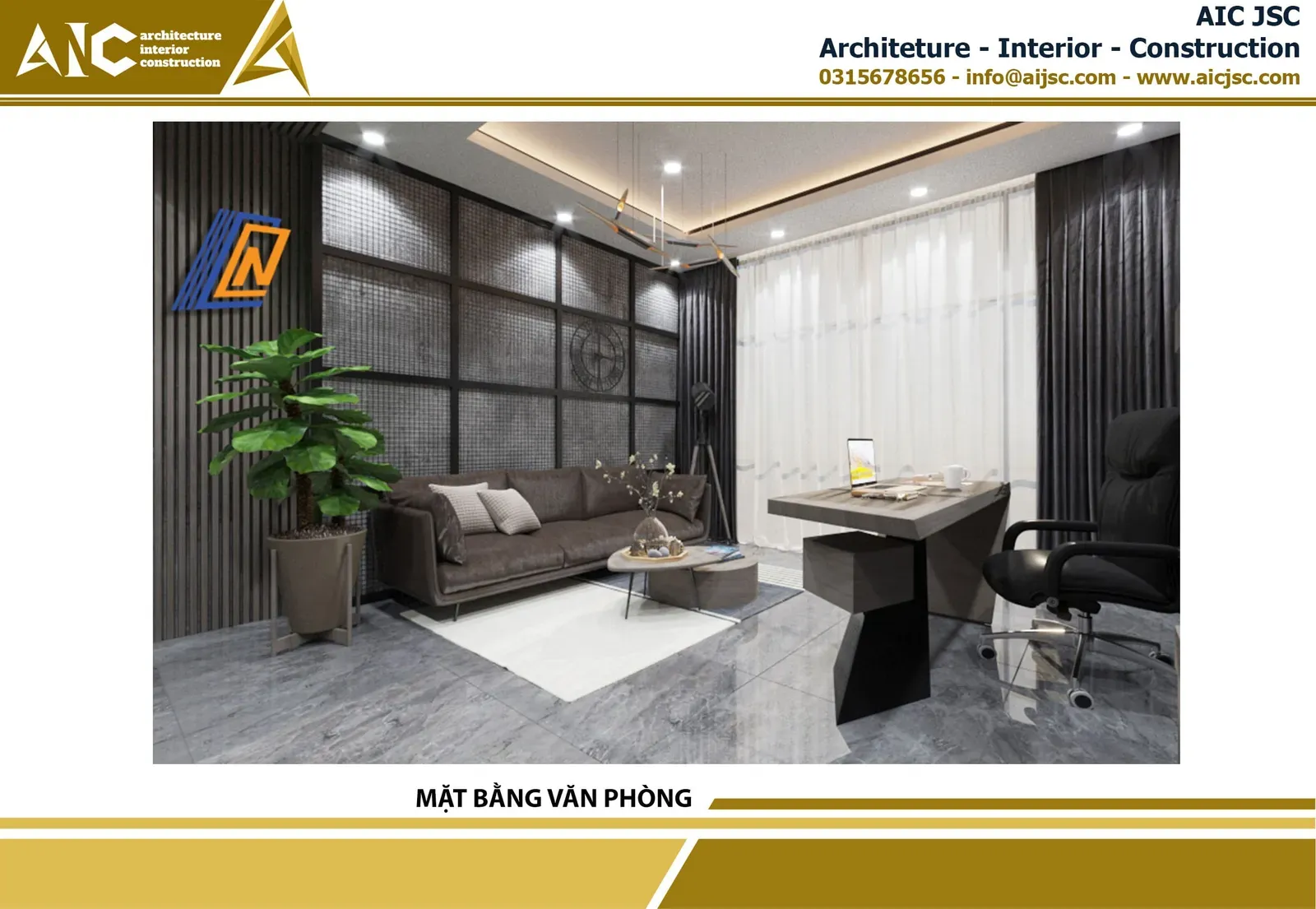 Thiết kế & thi công phòng Giám đốc Sài Gòn Nam Phát — ảnh 4