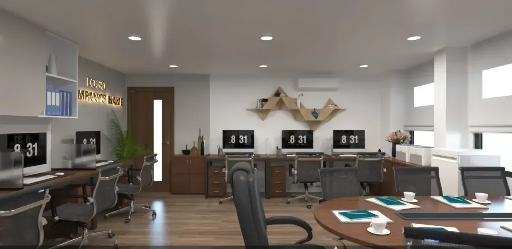 Thiết kế & Thi công Văn phòng Nam Việt — phối cảnh thiết kế 3D 7