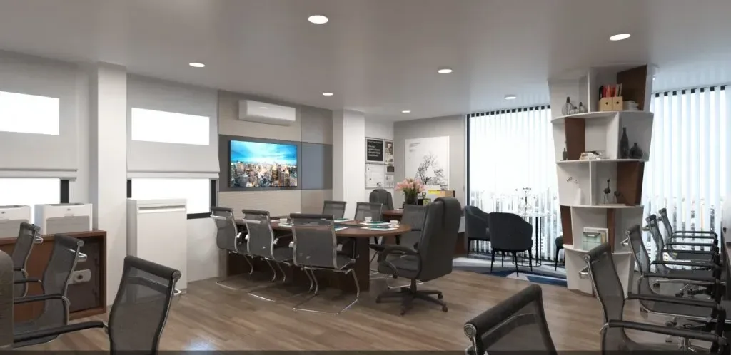 Thiết kế & Thi công Văn phòng Nam Việt — phối cảnh thiết kế 3D 8