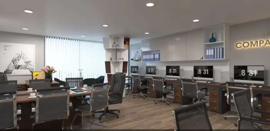 Thiết kế & Thi công Văn phòng Nam Việt — phối cảnh thiết kế 3D 9