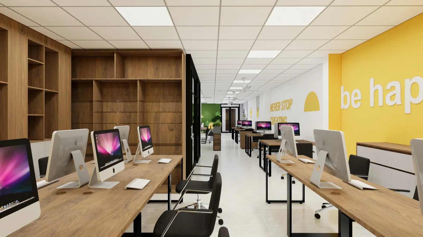Thiết kế & Thi công Văn phòng Nhà sách Sao Mai Quận 12 — phối cảnh thiết kế 3D 13