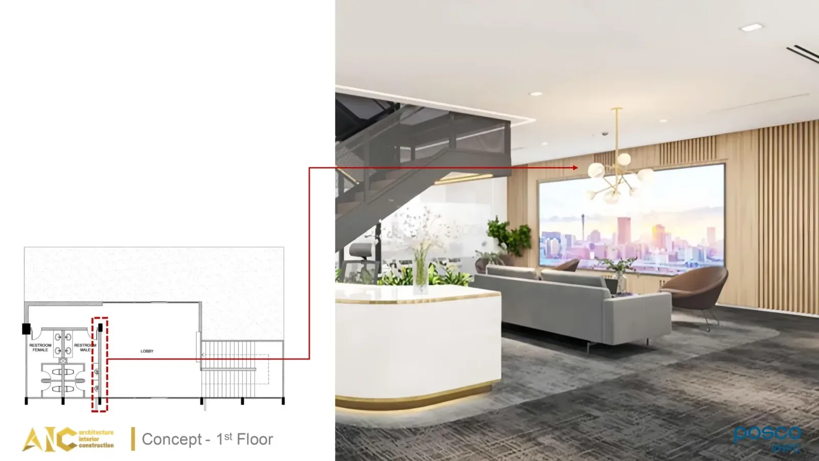 Thiết Kế & Thi Công Văn Phòng POSCO Việt Nam — ảnh 2