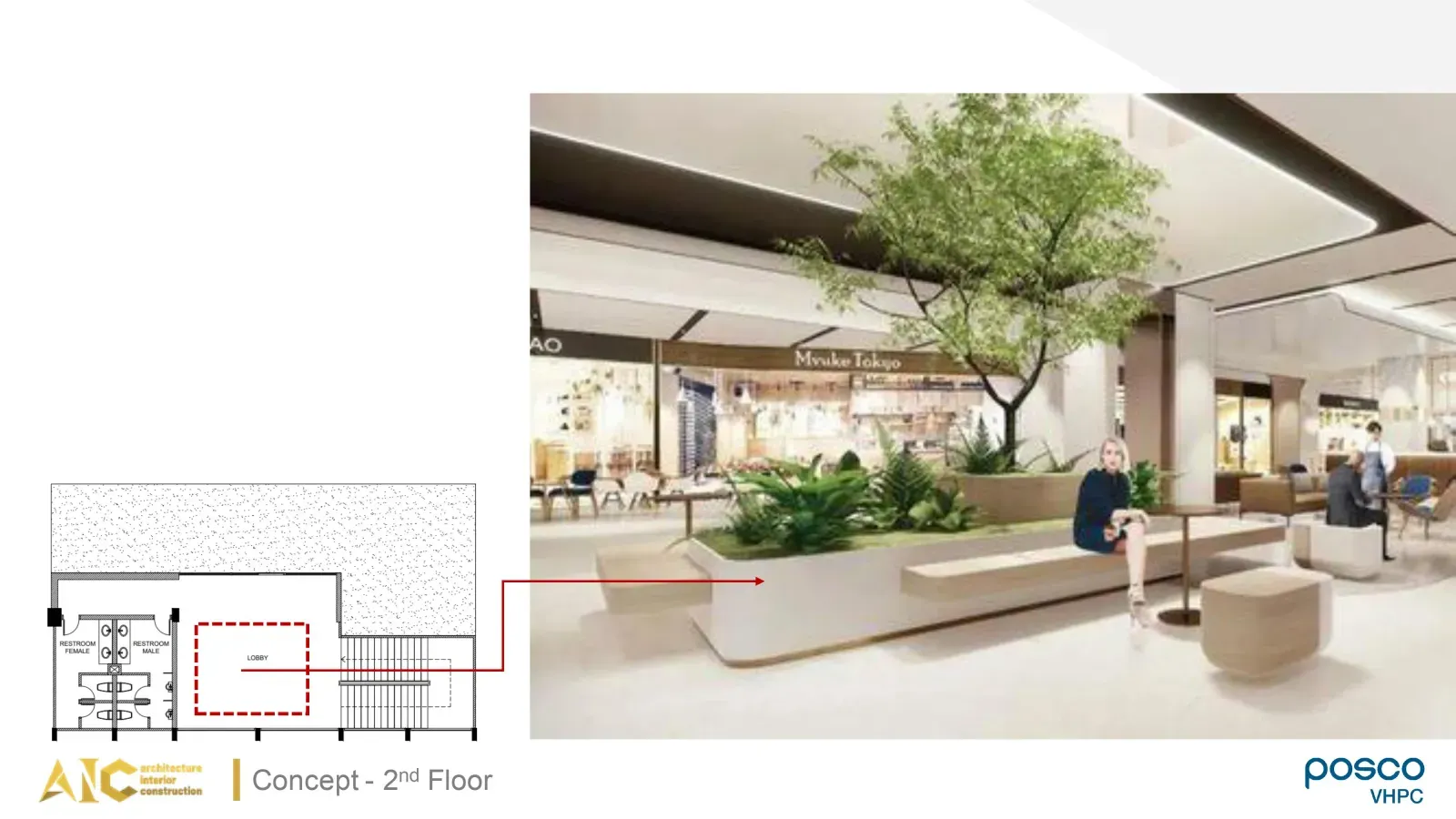 Thiết Kế & Thi Công Văn Phòng POSCO Việt Nam — phối cảnh thiết kế 3D 4