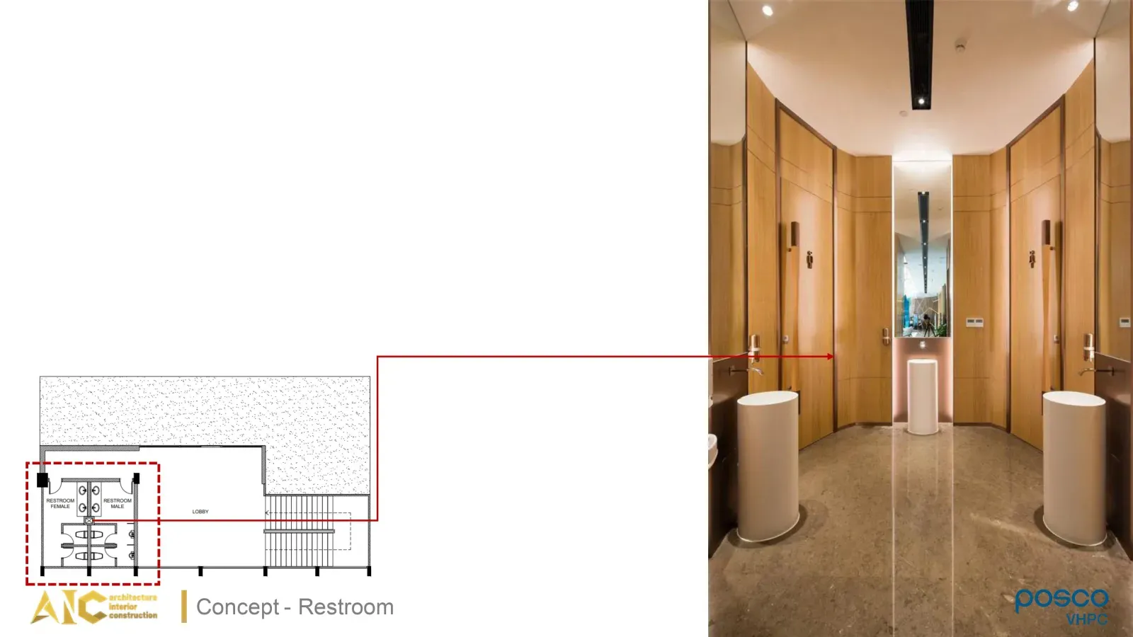 Thiết Kế & Thi Công Văn Phòng POSCO Việt Nam — phối cảnh thiết kế 3D 5