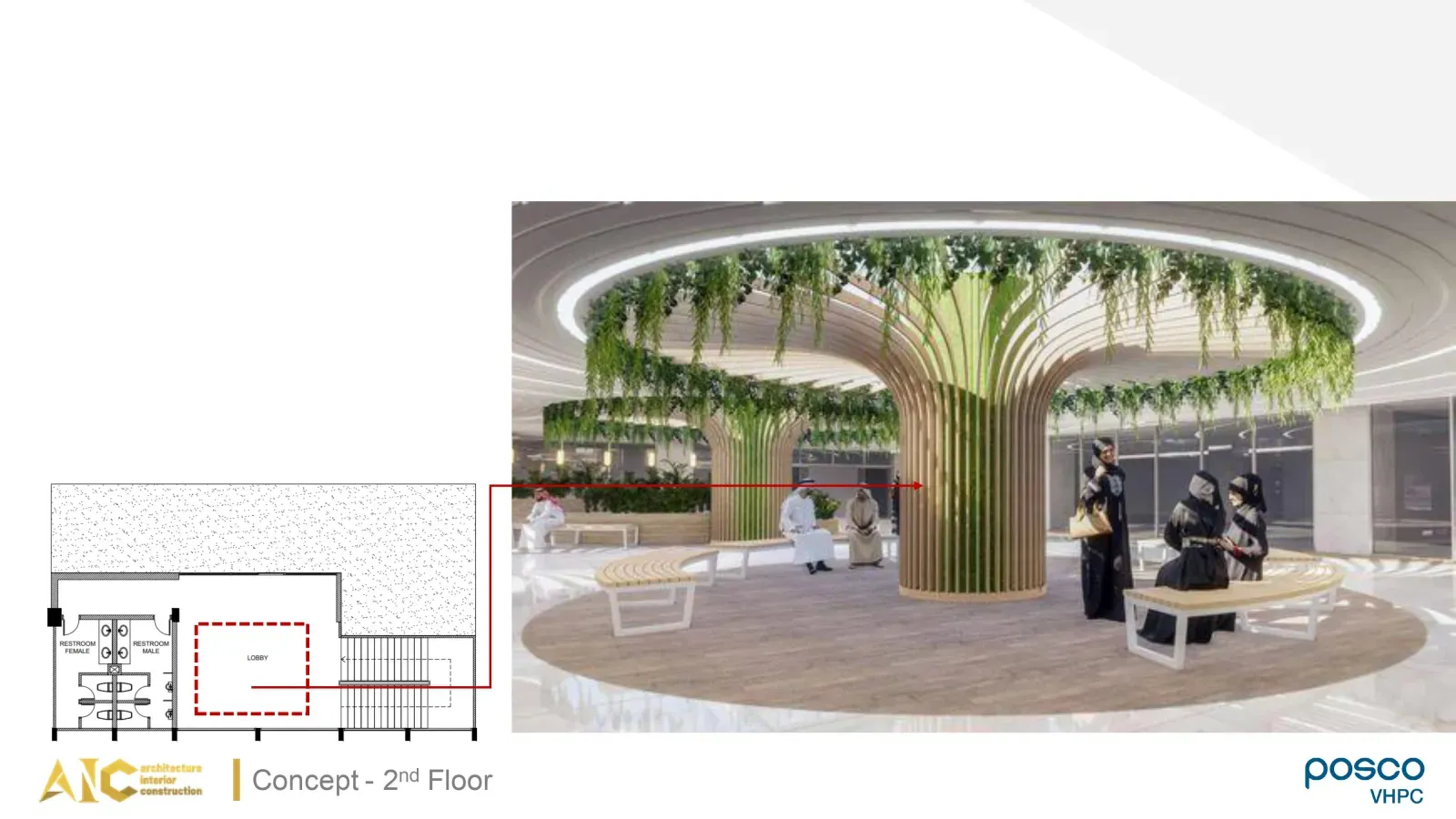 Thiết Kế & Thi Công Văn Phòng POSCO Việt Nam — phối cảnh thiết kế 3D 6