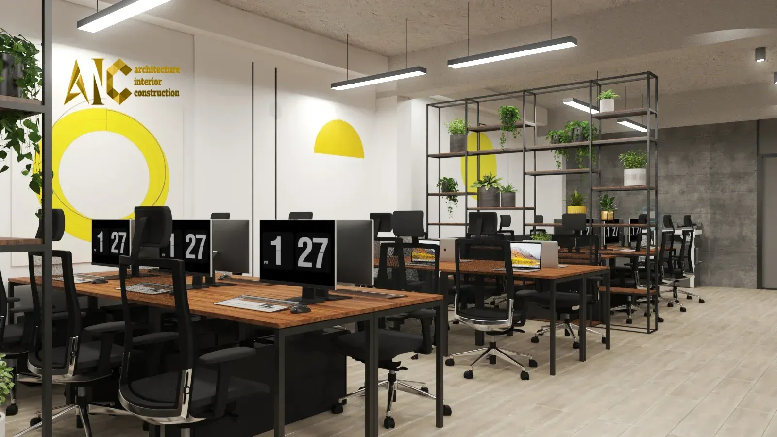 Thiết kế & Thi công Văn phòng Sao Mai Tây Thạnh — phối cảnh thiết kế 3D 2