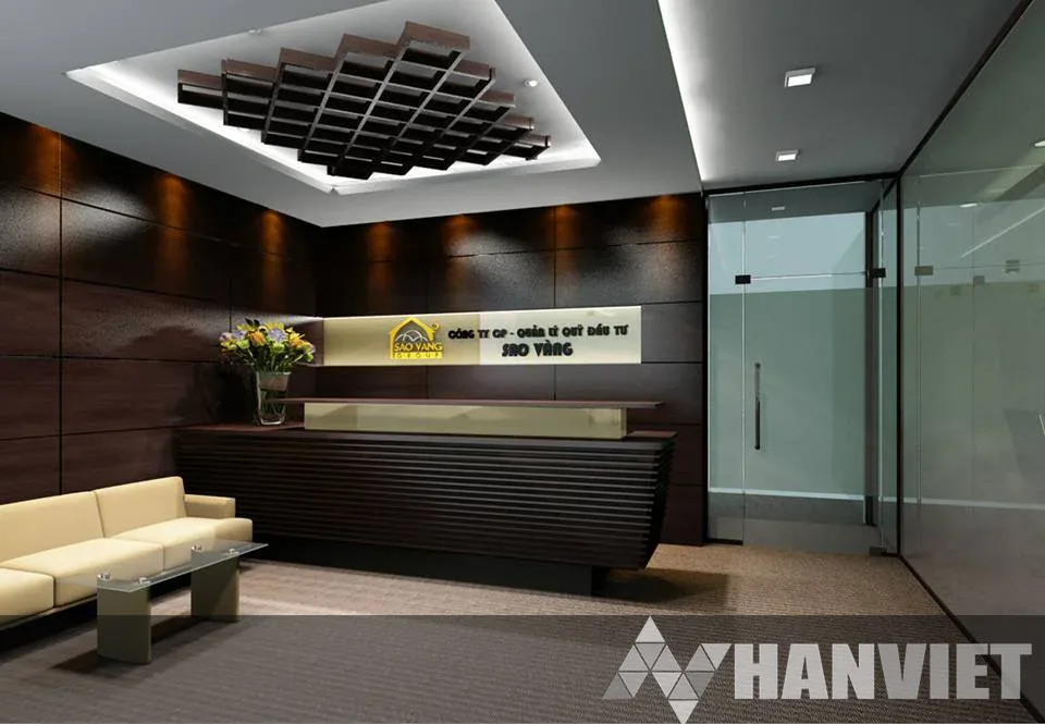Thiết kế & Thi công Văn phòng Sao Vàng — phối cảnh thiết kế 3D 17