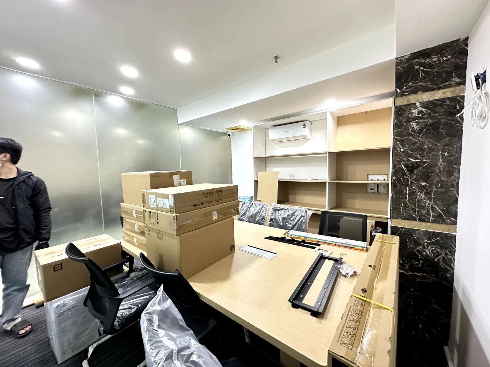 Thiết kế & Thi công Nội thất Văn phòng Skypac — phối cảnh thiết kế 3D 5