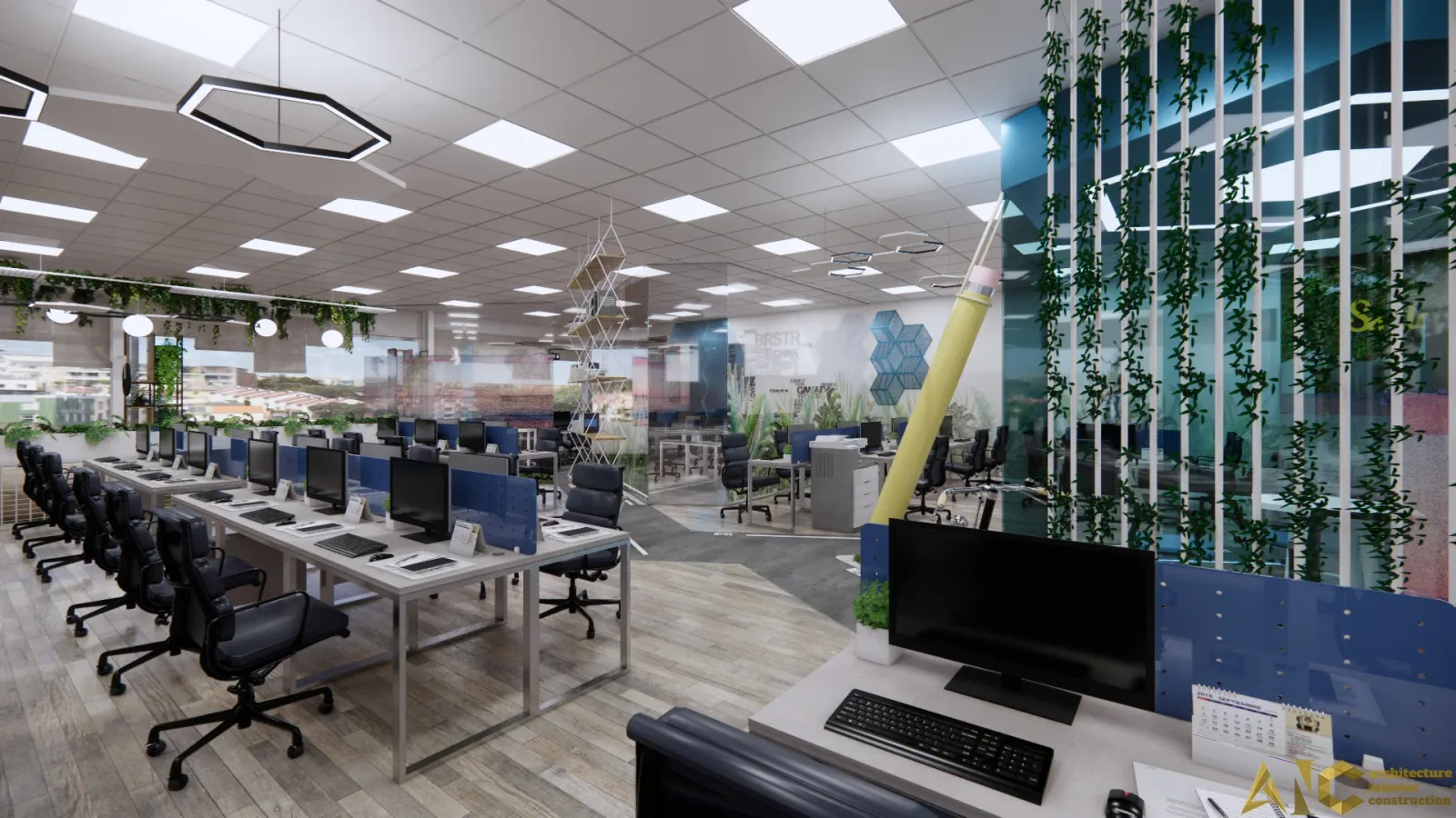 Thiết kế & thi công văn phòng Teecom — phối cảnh thiết kế 3D 16