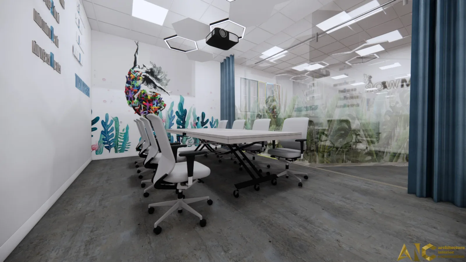 Thiết kế & thi công văn phòng Teecom — phối cảnh thiết kế 3D 8