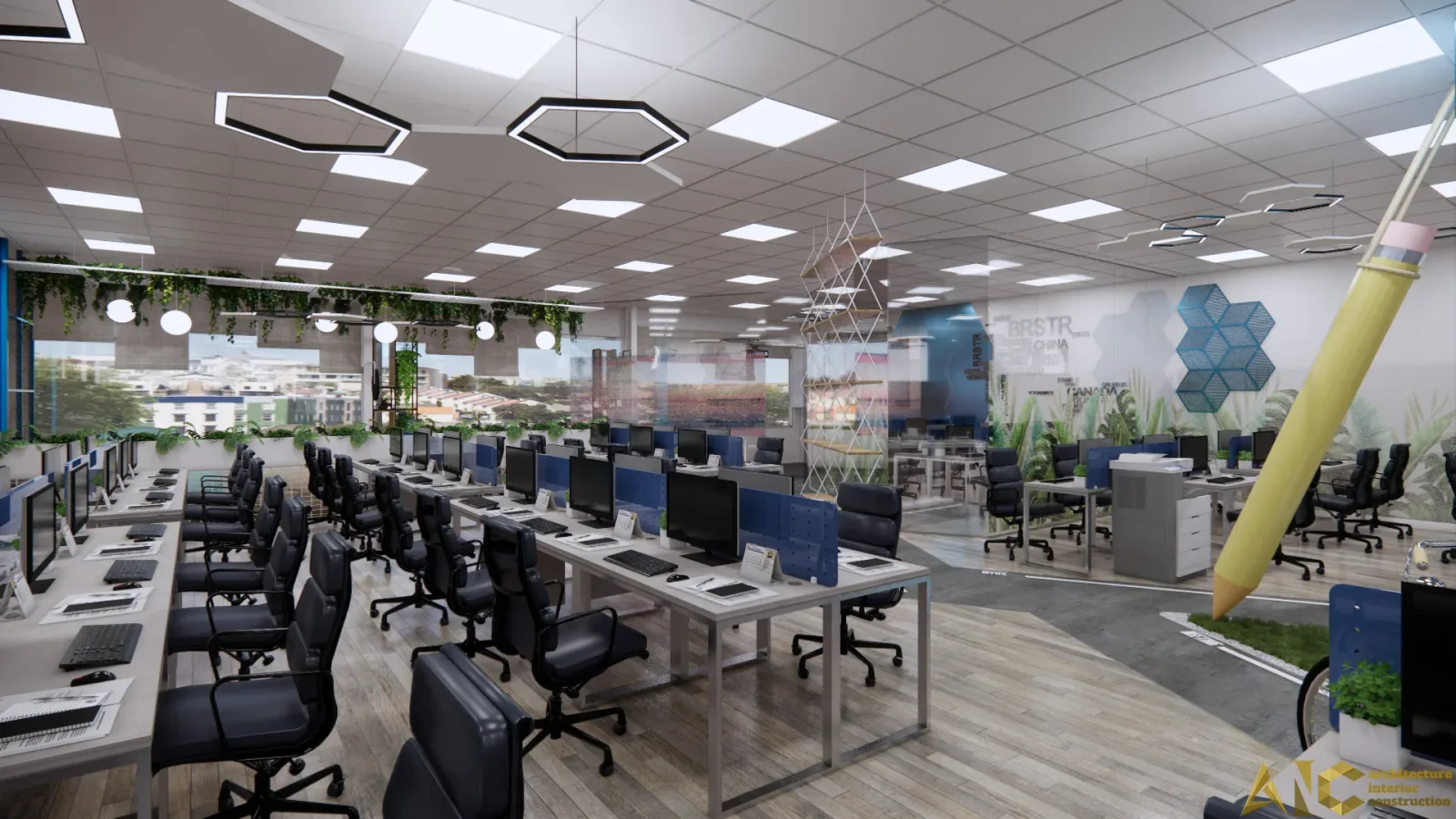 Thiết kế & thi công văn phòng Teecom — phối cảnh thiết kế 3D 10