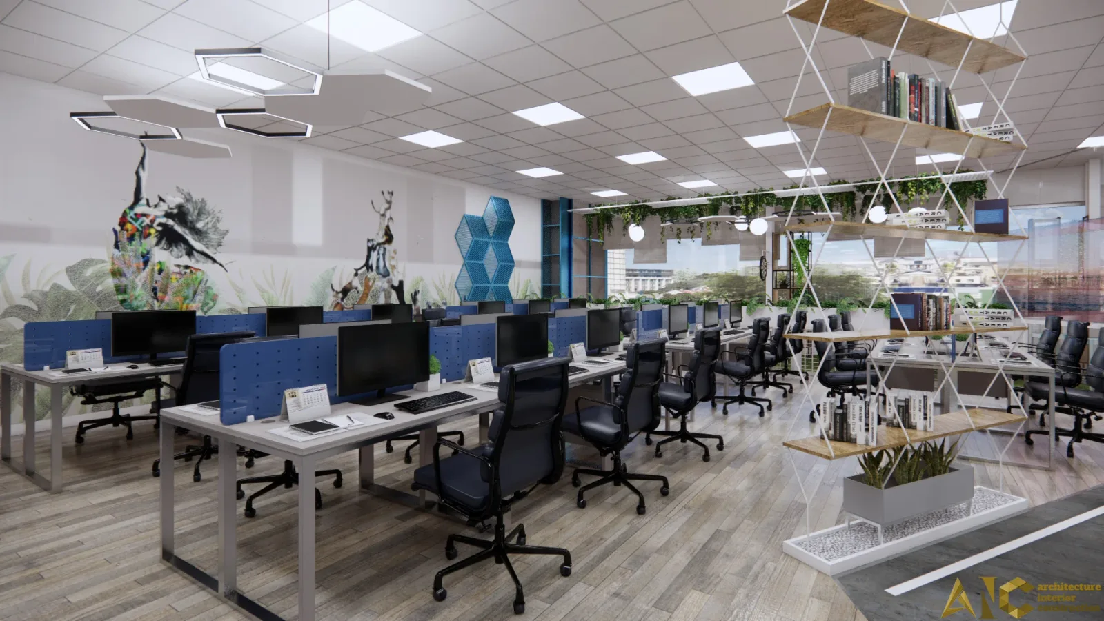 Thiết kế & thi công văn phòng Teecom — phối cảnh thiết kế 3D 11
