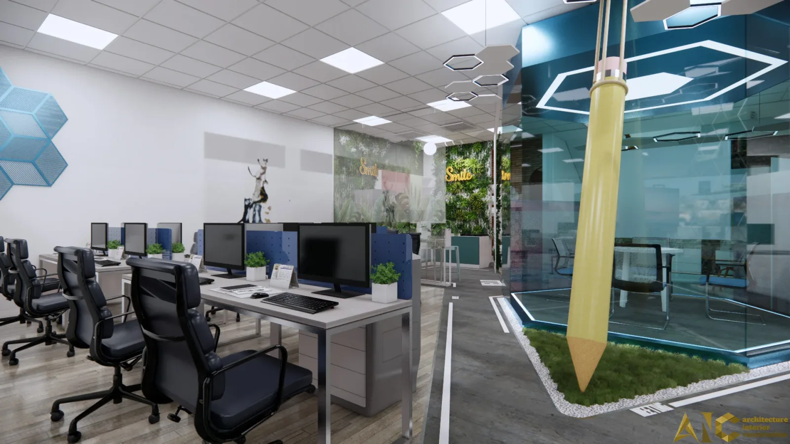 Thiết kế & thi công văn phòng Teecom — phối cảnh thiết kế 3D 12