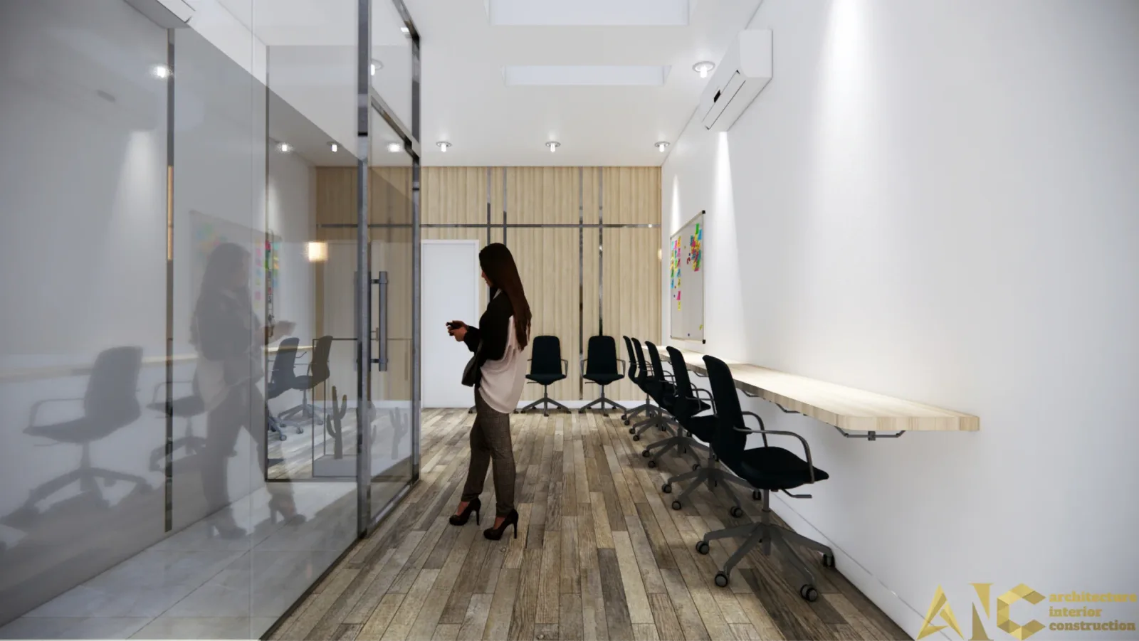 Thiết kế & thi công văn phòng VIP Realty — phối cảnh thiết kế 3D 1