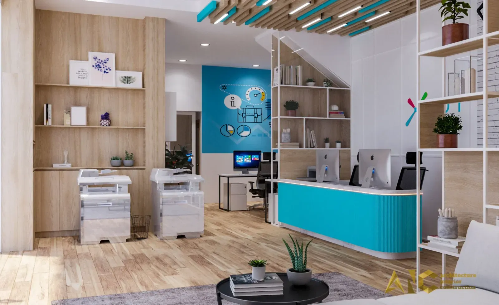 Thiết kế và thi công văn phòng XBOT — phối cảnh thiết kế 3D 4
